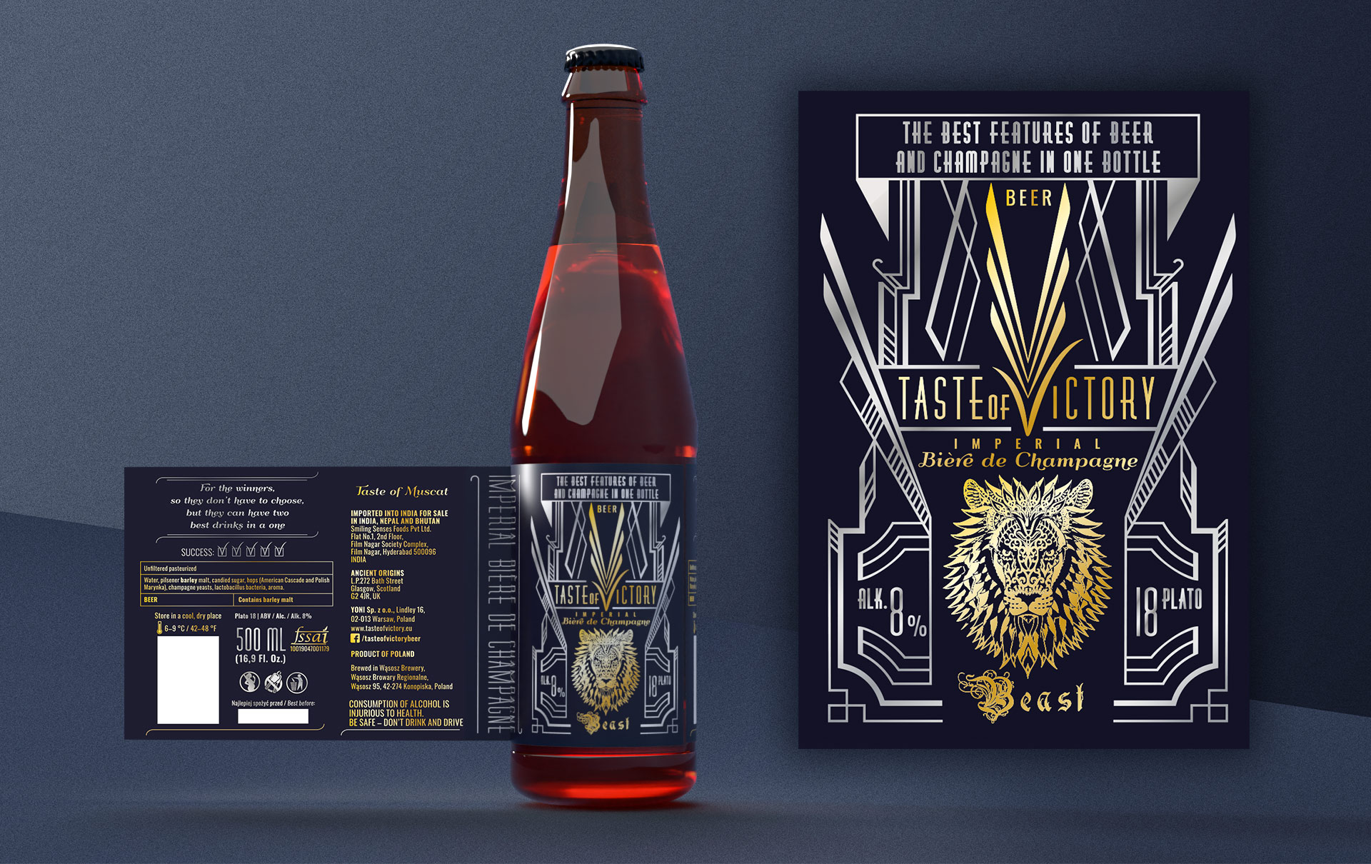 Projekty etykiet piwa „Beast”